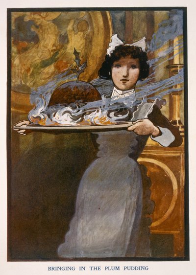 Apportant le pudding aux prunes - English School